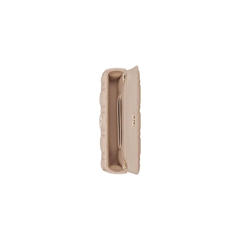 DIOR Lady Dior Sheepskin Clutch One Shoulder Crossbody Cell Phone Pouch Women's Caramel Beige-3