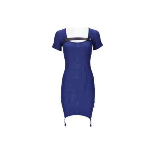 COURREGES Short-Sleeved Dresses Women's Blue