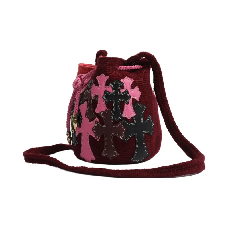 Chrome Hearts Leather Bucket Bags Shoulder Bag Crossbody Bag Women's Multicolor-1