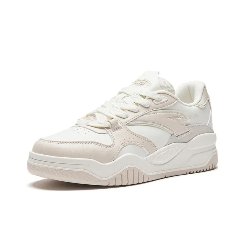 Anta Wave Shoes Wear Resistant Low Top Skateboard Shoes Women's White-2