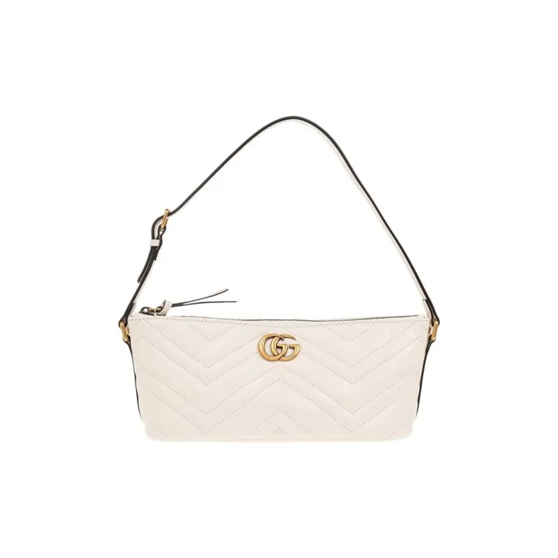 GUCCI GG Marmont Leather Handbags Shoulder Bags Women's White-0