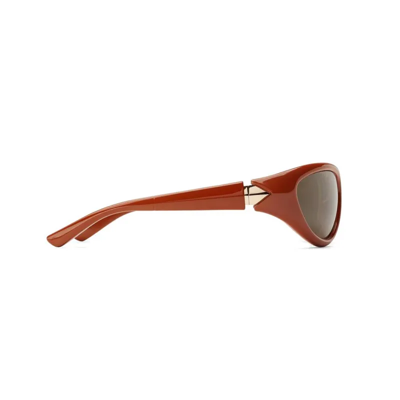 Bottega Veneta Injection Molded Acetate Cat Eye Sunglasses Unisex Brown-2