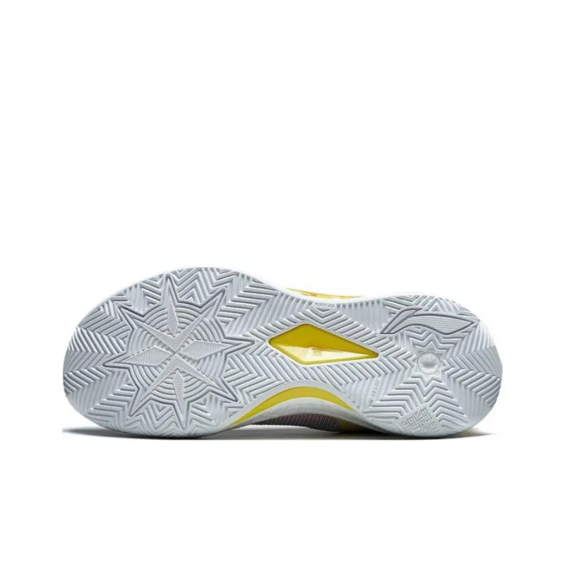 LiNing Liren 3 V2 Pixel Anti Slip Wear Resistant Low Top Basketball Shoes Unisex Yellow Red Blue-4