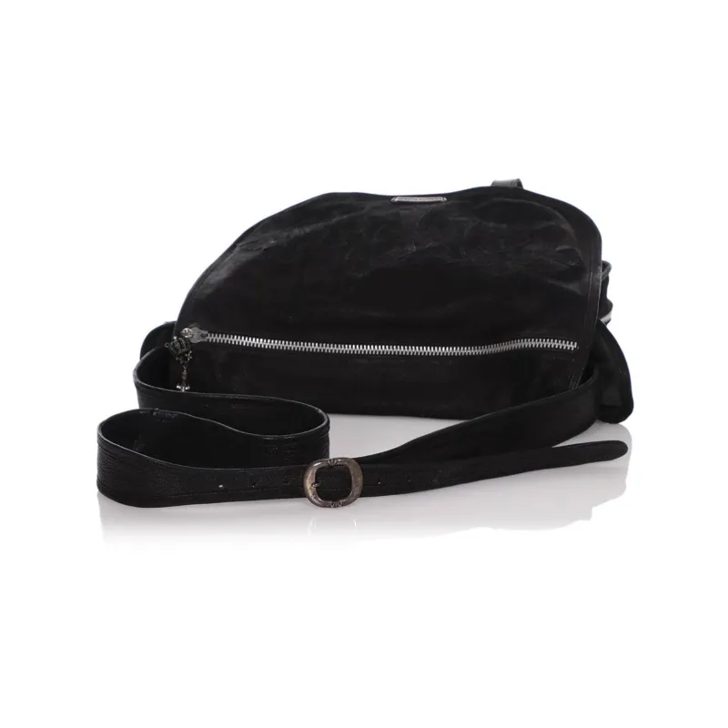 Chrome Hearts Leather Shoulder Bag Crossbody Bag Women's Black-5