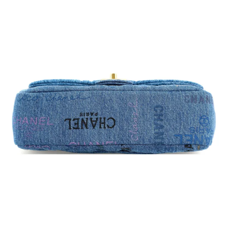 CHANEL Classic Flap CF Denim Flap Bag, Shoulder Bag, Crossbody Bag Women's Blue-3