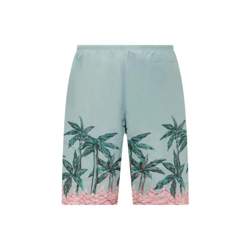 PALM ANGELS Palms Row Elasticated Waistband Swim Shorts-1