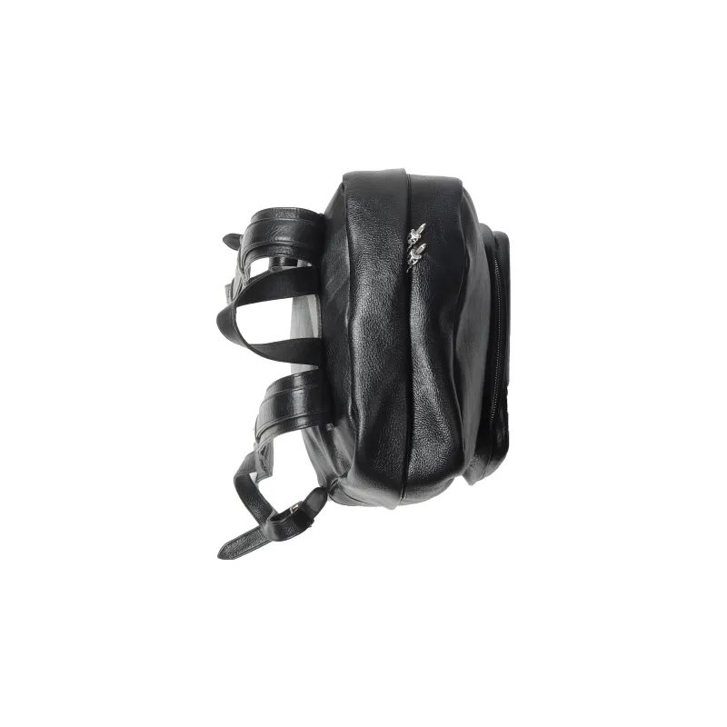 Chrome Hearts Leather Backpack Women's Black-3
