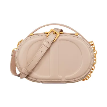 DIOR Embossed Logo Cow Leather Camera Bags Crossbody Bag Shoulder Bag Regular Women's Caramel Beige