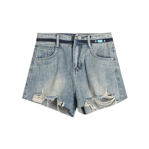 WOWI Denim Shorts Women's Vintage Blue