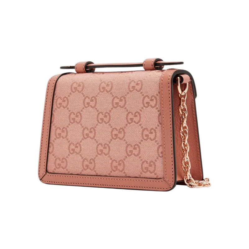 GUCCI Ophidia Canvas With Leather Shoulder Bag Crossbody Bag Handbags Women's Pink-1