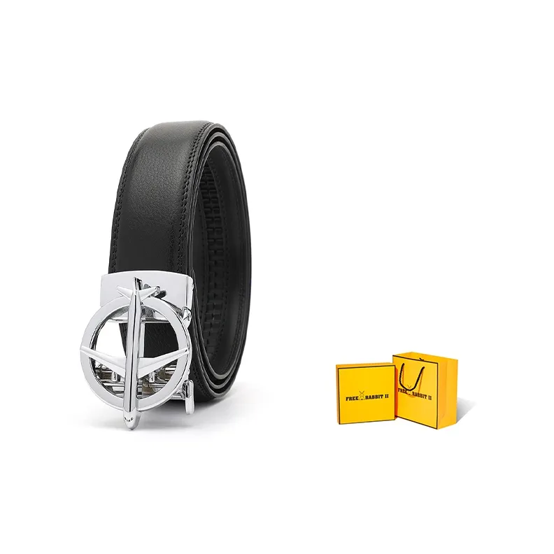 FREE RABBITⅡ Airplane Automatic Buckle Leather Belts Men's-3