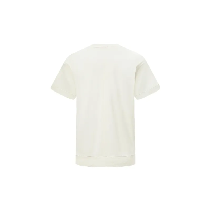 LiNing T Shirts Unisex Papyrus White-1