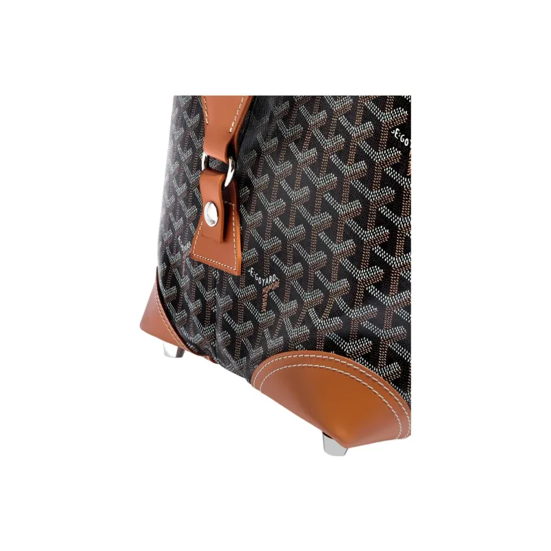 GOYARD Bowling Canvas With Leather Travel Backpack Sports Backpack Regular Unisex Brown-1