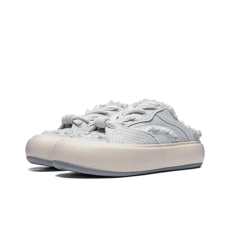 LiNing Puff Mule Anti Slip Wear Resistant Low Top Skateboard Shoes Women's Light Lime-2