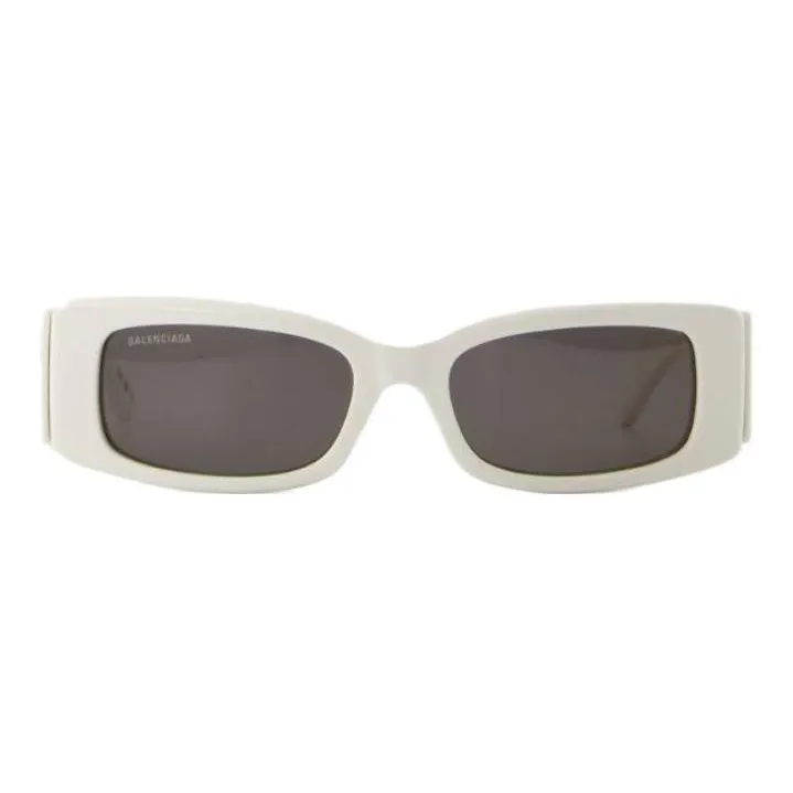 Balenciaga Plastic Square Sunglasses Women's White-0