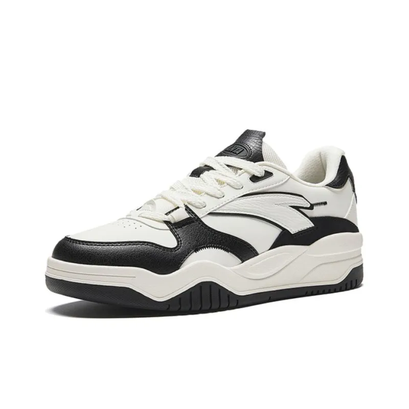 Anta Wave Shoes Anti Slip And Wear Resistant Lightweight Low Top Skateboard Shoes Men's Black White-1