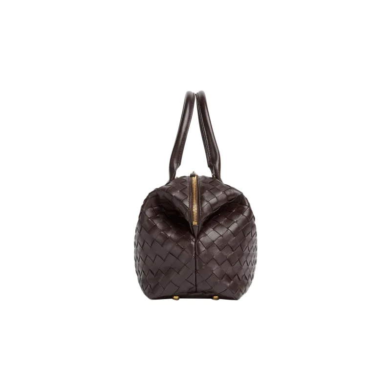 Bottega Veneta Sheepskin Bowling Bag, Shoulder Bag, Crossbody Bag, Handbag Medium Size Women's Sugar Like-1