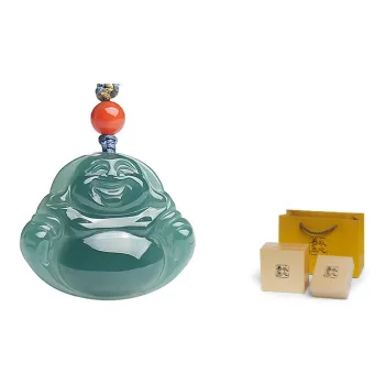 With The Heart Of The Jade Ice Glutinous Jadeite Necklaces Unisex