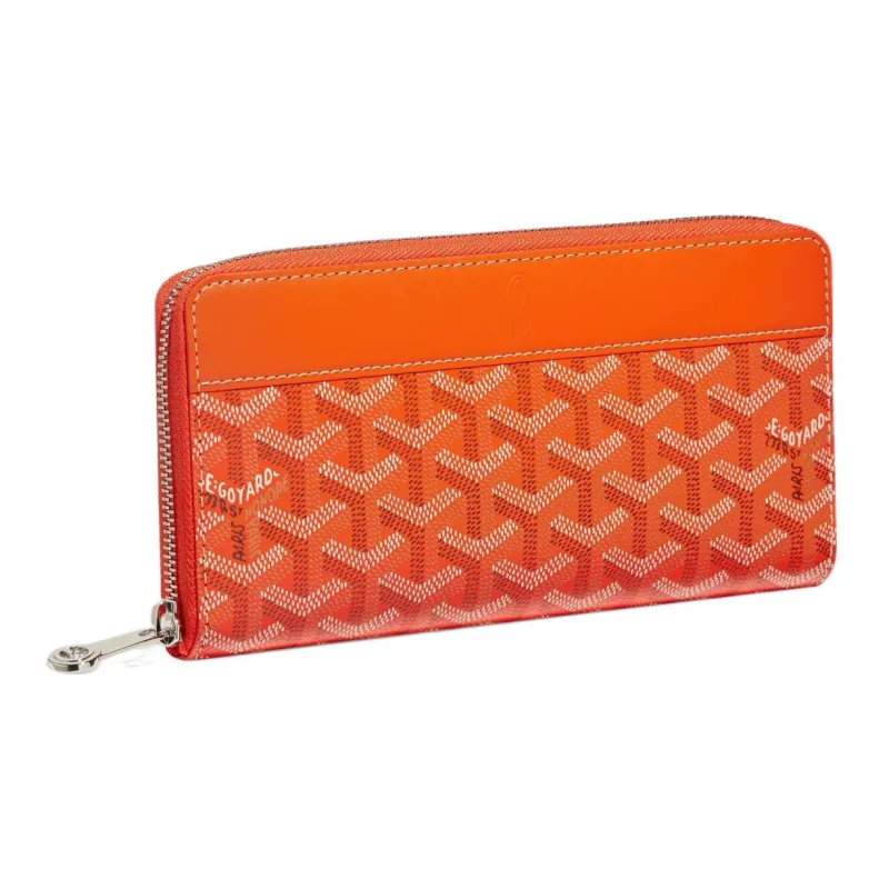 GOYARD MATIGNON Canvas With Leather Clutch Wallet Large Size Unisex 11 Colors-9