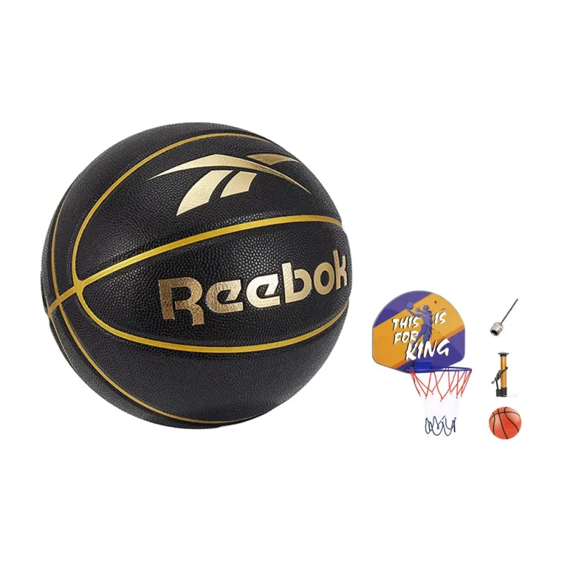 Reebok PU Basketball Black Gold Size 7 Training Unisex-11