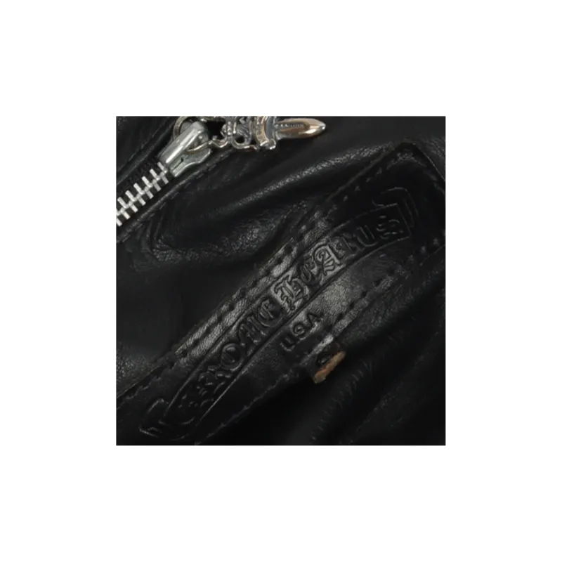 Chrome Hearts Leather Bucket Bags Handbags Unisex Black/Pink-5