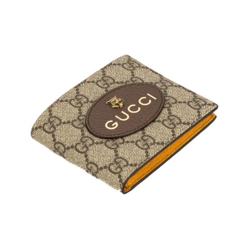 GUCCI Neo Vintage Bi Fold Wallet Ebony/New Maple Crop-1