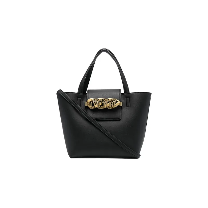 VERSACE JEANS COUTURE Polyester Tote Bag, Shopping Bag, Shoulder Bag, Handbag Tubas Women's Black-0