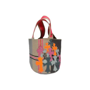 Chrome Hearts Cotton With Leather Bucket Bags Handbags Women's Multicolor