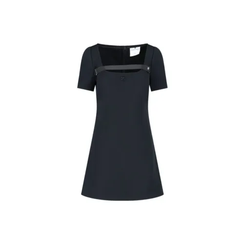 COURREGES Short-Sleeved Dresses Women's Black