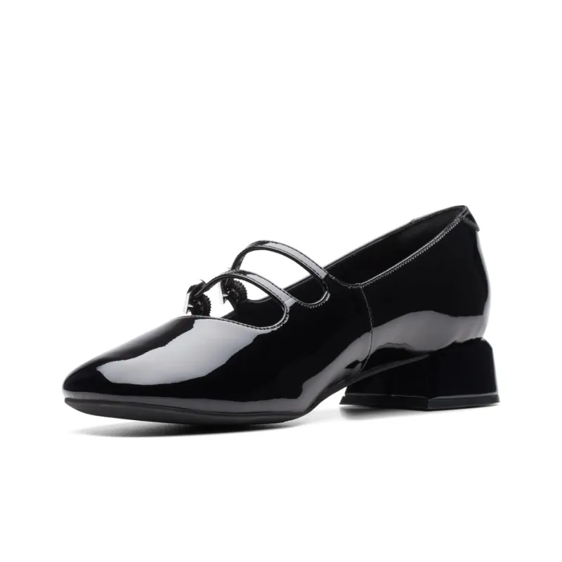 Clarks Qilu Daisy Collection Casual Single Shoes Women's Black-1
