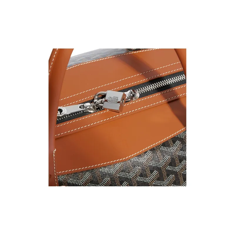 GOYARD Bowling Canvas With Leather Travel Backpack Sports Backpack Regular Unisex Brown-2