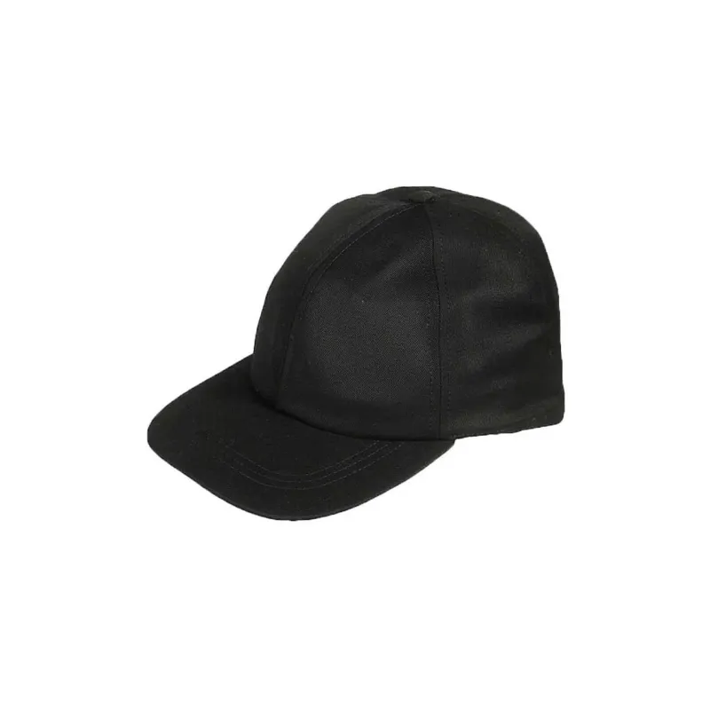 Valentino Wool Baseball Caps Men's Black-0