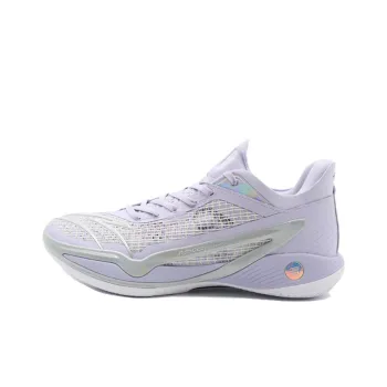 Anta Frivolous Series 4 Slip Resistant Cushioning Wear Resistant Low Top Basketball Shoes Men's Purple Yellow White