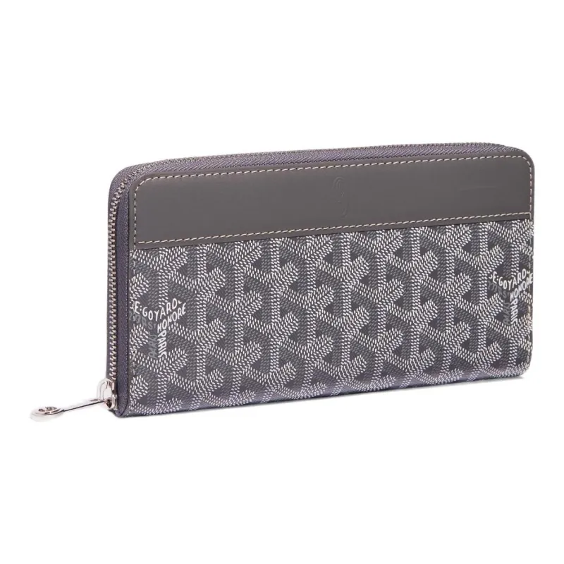 GOYARD MATIGNON Canvas With Leather Clutch Wallet Large Size Unisex 11 Colors-30
