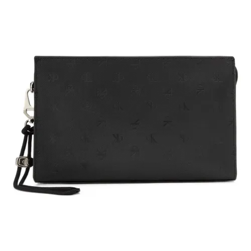 CK/Calvin Klein Cow Leather Wallets Clutches Men's Black