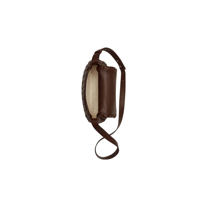 Bottega Veneta Leather Shoulder Bag, Crossbody Bag Trumpets Men's Brown-3