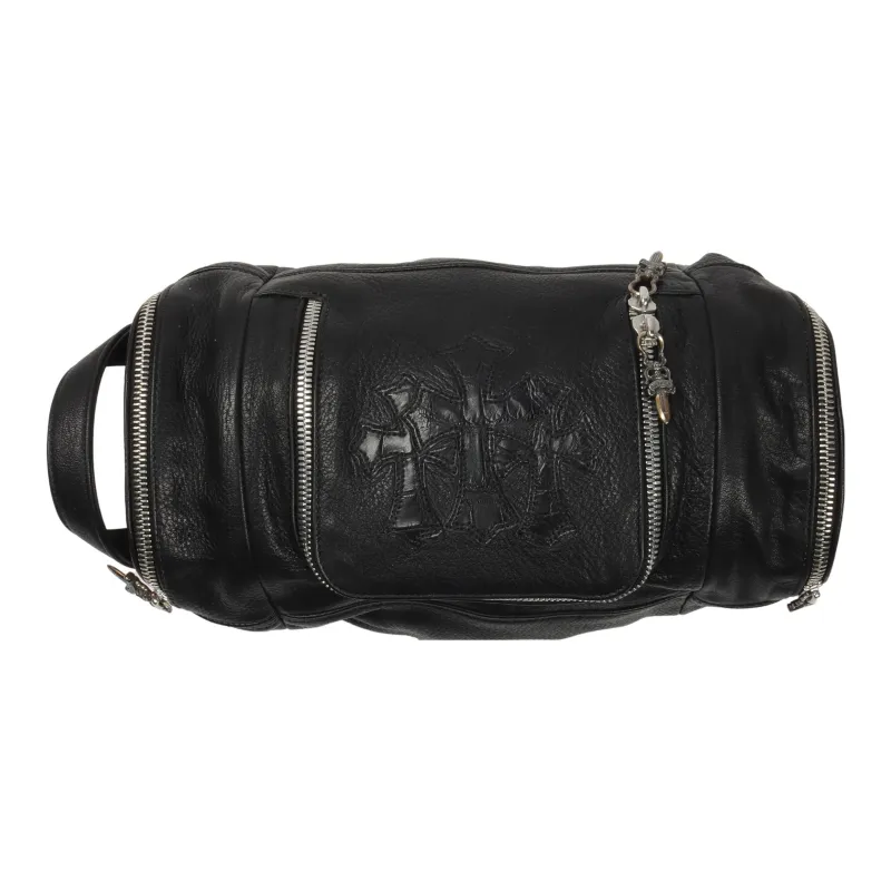 Chrome Hearts Leather Bucket Bags Handbags Unisex Black-1