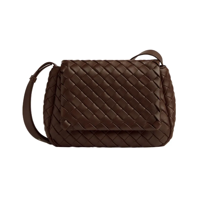 Bottega Veneta Leather Shoulder Bag, Crossbody Bag Trumpets Men's Brown-0
