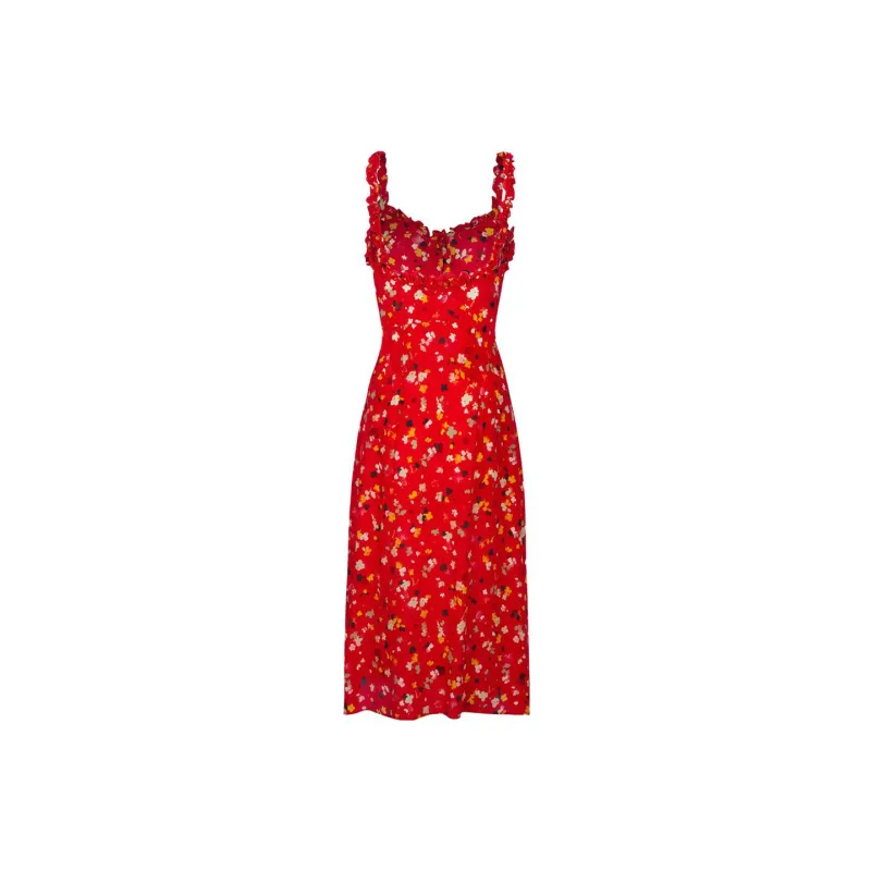 Realisation Par Slip Dress Women's Rouge Fleur/Red Iris-1
