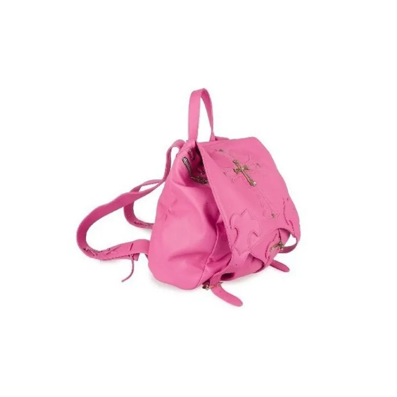 Chrome Hearts Leather Backpack Regular Women's Pink-1