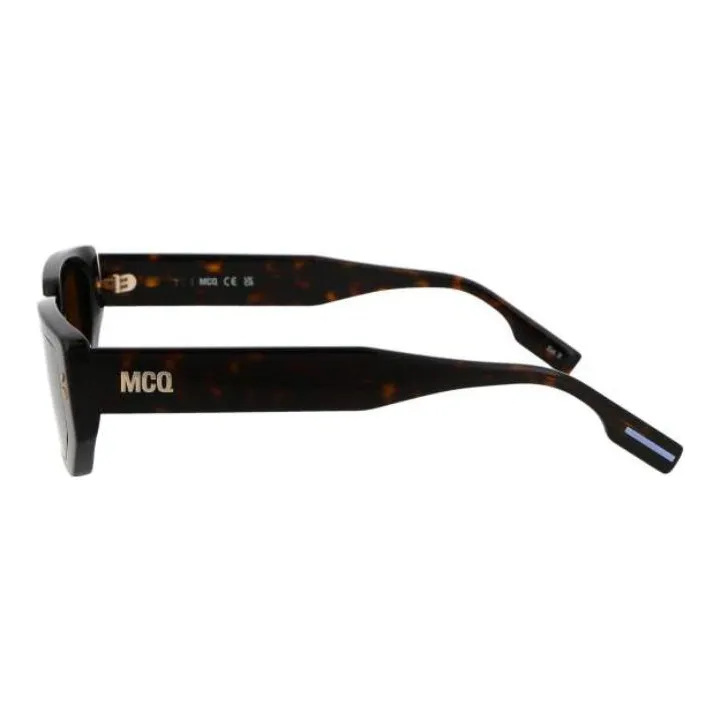 McQ Alexander McQueen Acetate Irregular Shape Sunglasses Women's Brown-2