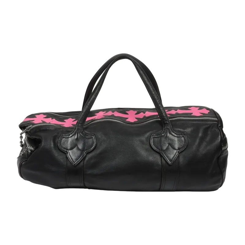 Chrome Hearts Leather Bucket Bags Handbags Unisex Black/Pink-4
