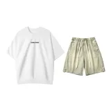 Set (top white + trousers yellow mud)