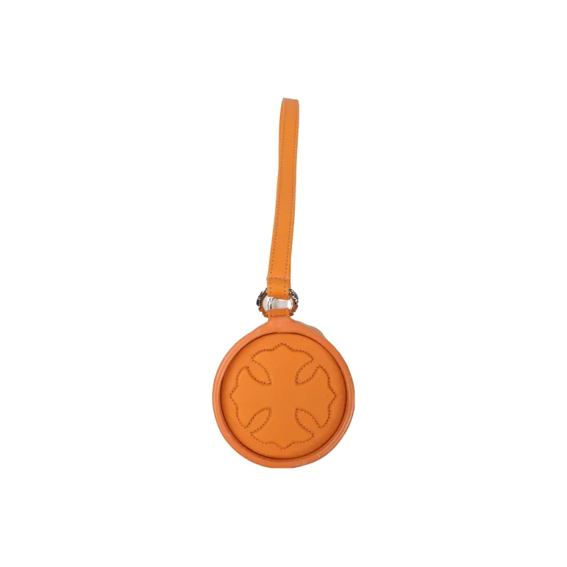 Chrome Hearts Leather Bucket Bags One Shoulder Handbags Mini Women's Orange-2