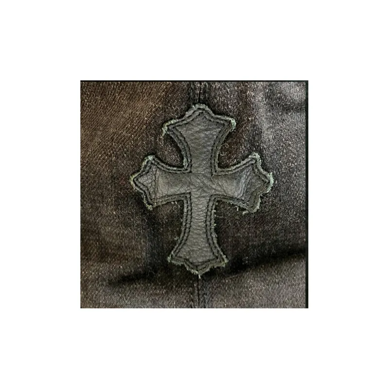 Chrome Hearts Denim Handbag Women's Black-3