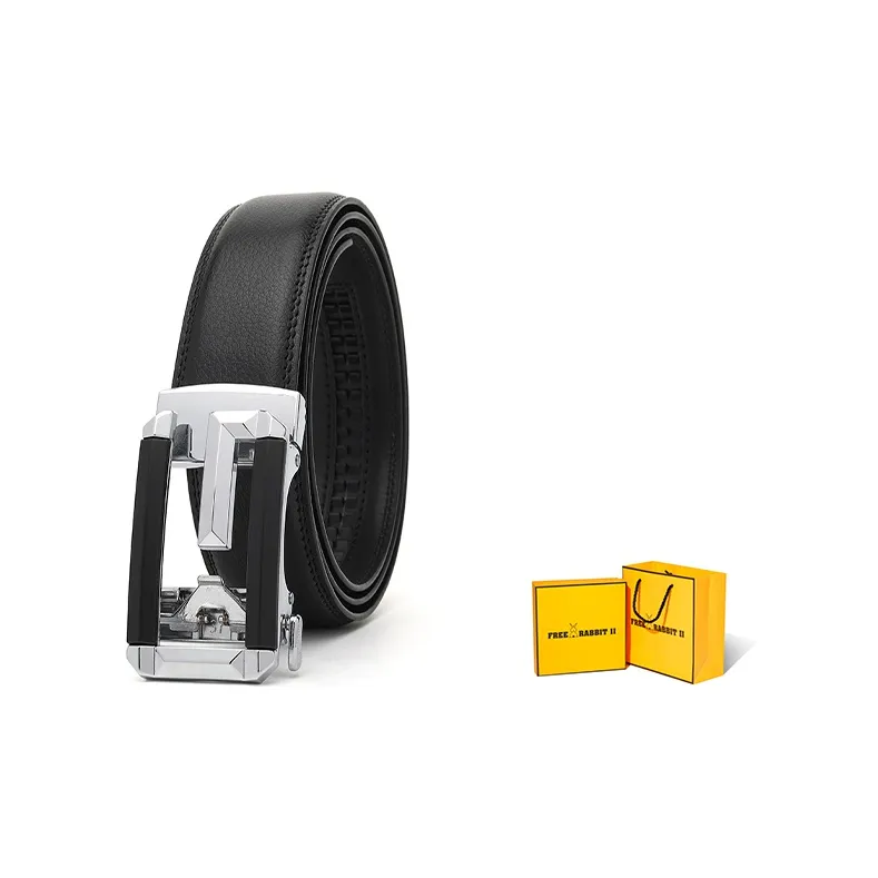 FREE RABBITⅡ Automatic Buckle Youth Leather Belts Men's 3.5cm-6