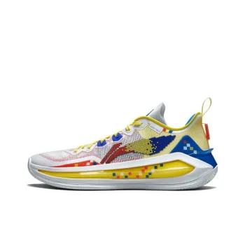 LiNing Liren 3 V2 Pixel Anti Slip Wear Resistant Low Top Basketball Shoes Unisex Yellow Red Blue
