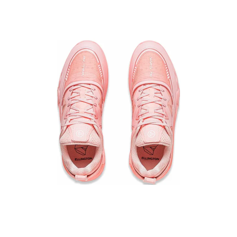 LiNing LINGTENG Non slip Lightweight Low Top Skateboard Shoes Men's Light Smoke Pink-3