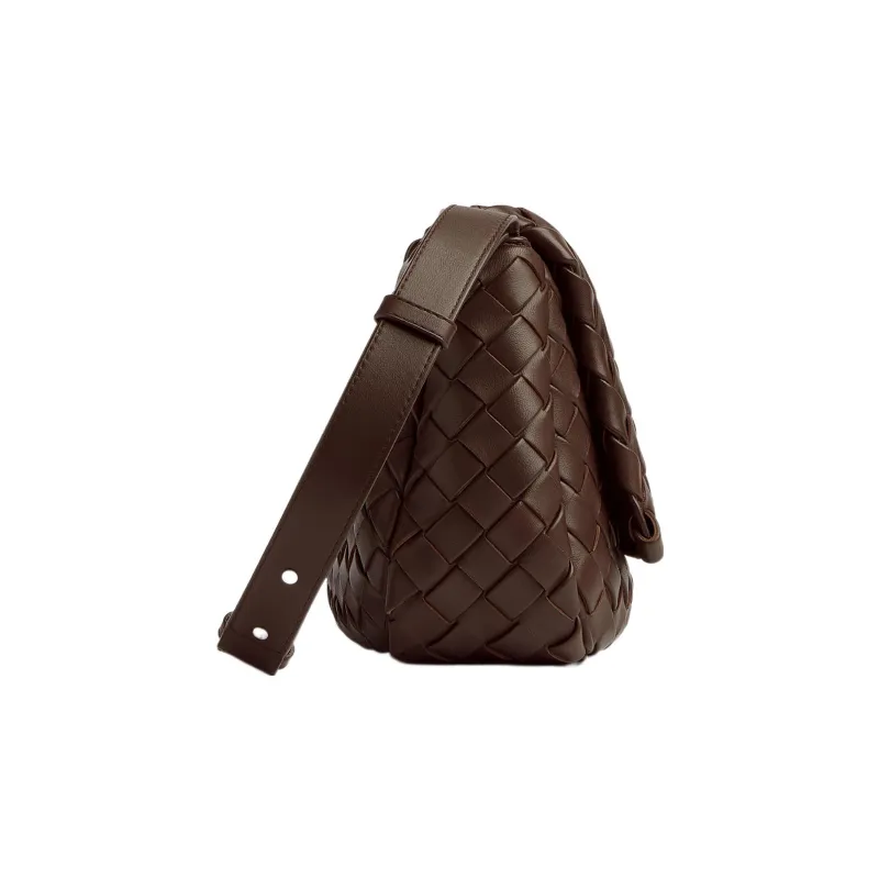 Bottega Veneta Leather Shoulder Bag, Crossbody Bag Trumpets Men's Brown-1