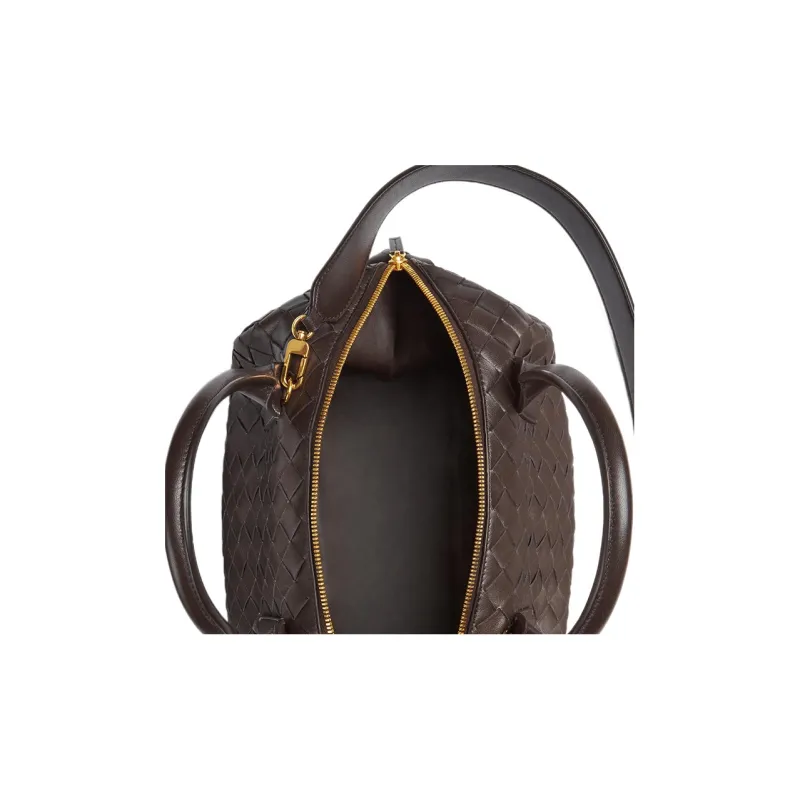 Bottega Veneta Sheepskin Bowling Bag, Shoulder Bag, Crossbody Bag, Handbag Medium Size Women's Sugar Like-4